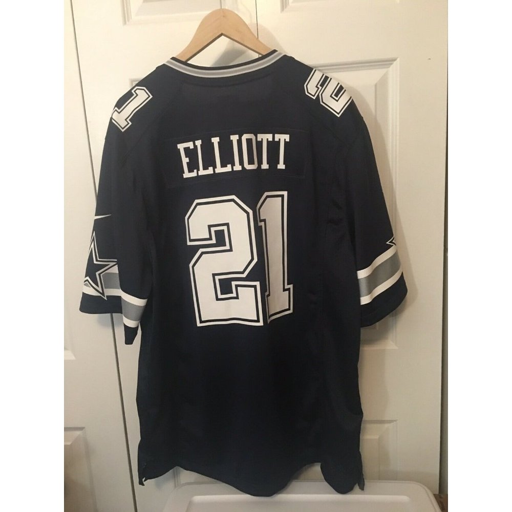 Dallas Cowboys Ezekiel Elliott 21 Men’s XL Nike Navy On‎ Field Authentic Jersey